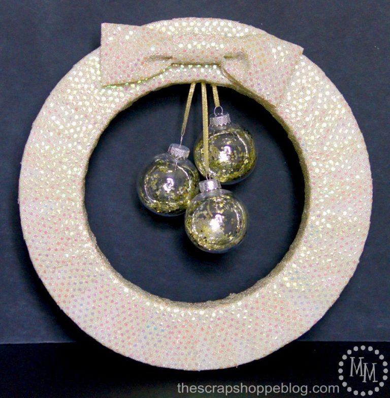 Go glam on New Year's with a festive and glitzy wreath!