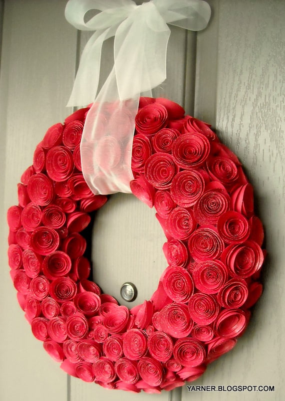 Paper Rose Wreath