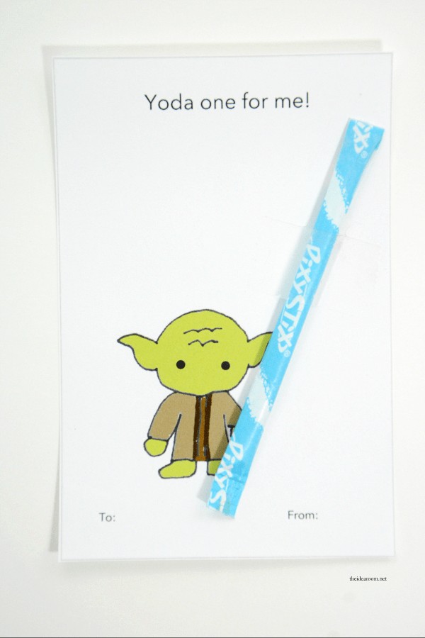 star wars valentine with light saber