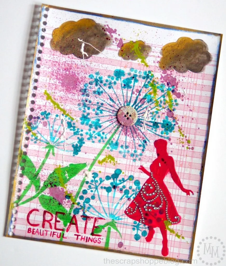 Turn a plain, boring notebook cover into something inspiring with Mixed Media!