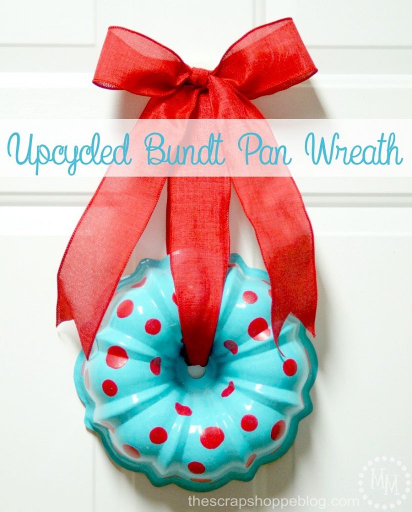 Rather than toss an old worn out bundt pan, upcycle it into a festive new bundt pan wreath!