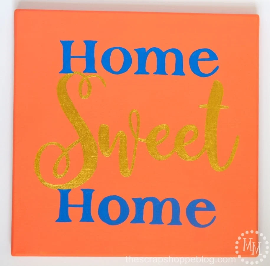 Paint a sweet sign for your home with a pop of shine! 