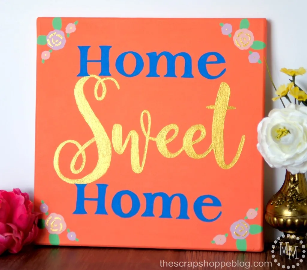 Paint a sweet sign for your home with a pop of shine!