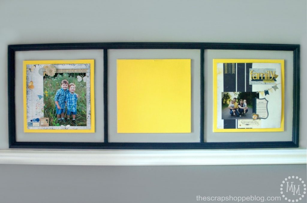 Entryway Artwork & Scheduler - a great way to display scrapbook pages AND post weekly family reminders!