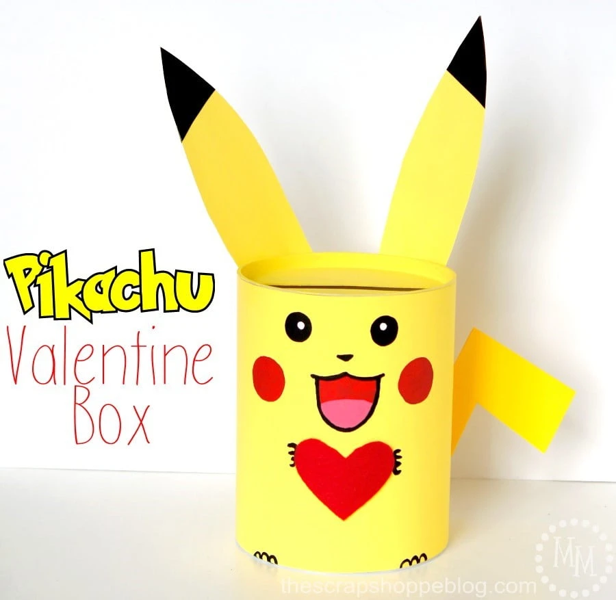 This DIY Pokemon Pikachu Valentine box is perfect for your Pokémon-loving kid and their school Valentine's Day party!