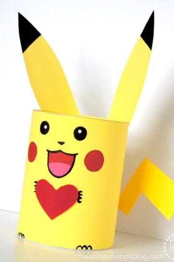 This DIY Pikachu Valentine box is perfect for your Pokémon-loving kid and their school Valentine's Day party!