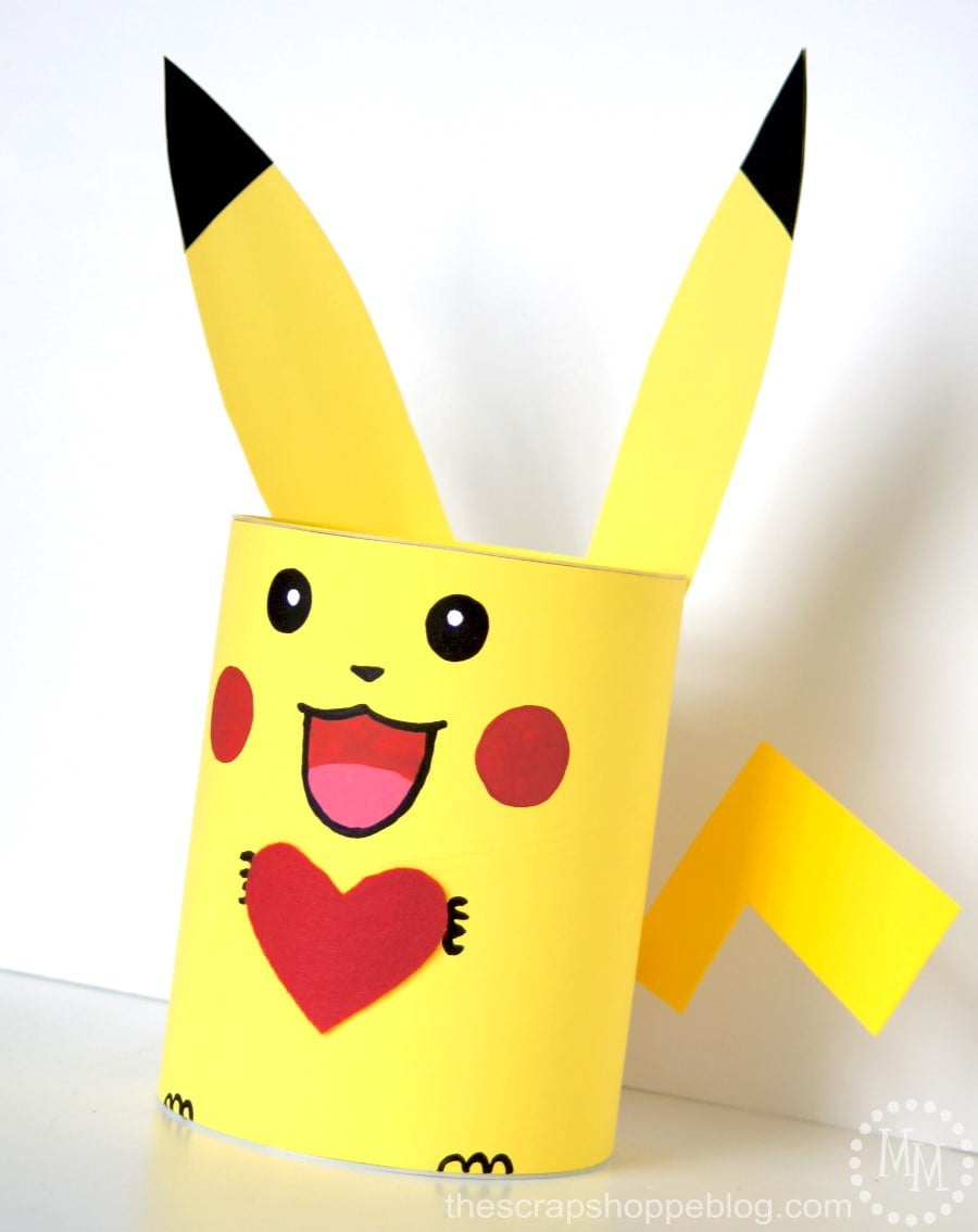 This DIY Pikachu Valentine box is perfect for your Pokémon-loving kid and their school Valentine's Day party!
