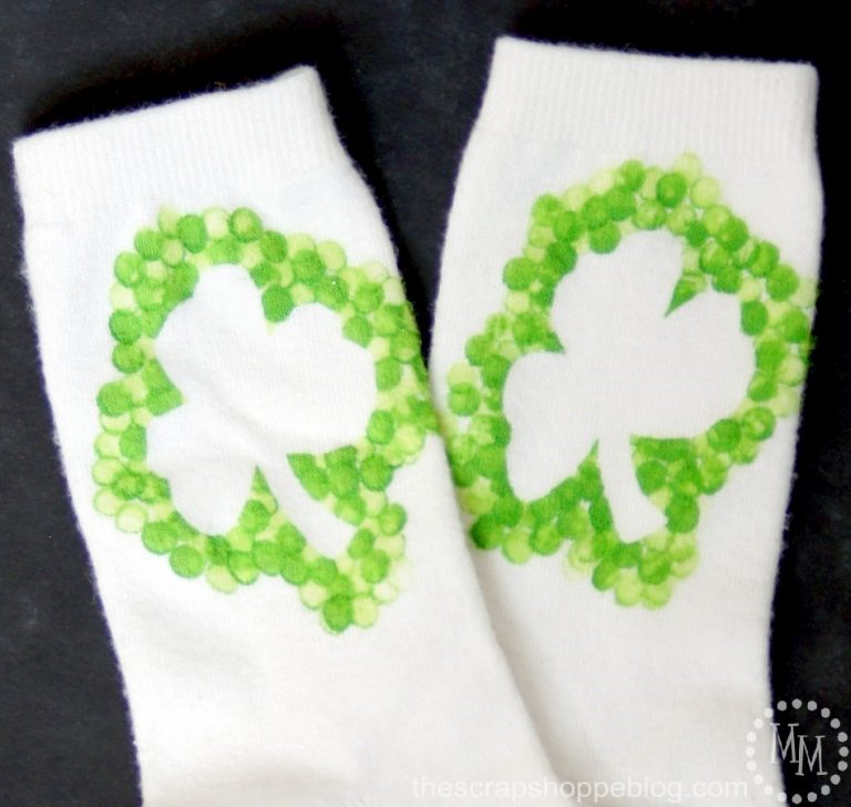 Don't get pinched this St. Patrick's Day. Make yourself a pair of festive shamrock socks!