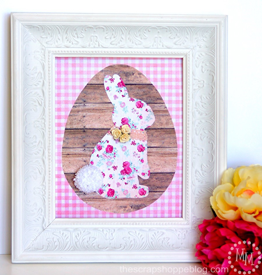 All it takes is some pretty paper to create a beautiful framed masterpiece this Easter!