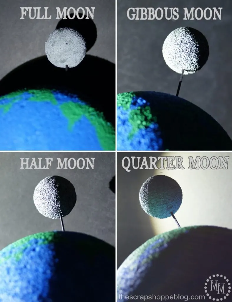 Looking for a science fair project? This moon phases science experiment is a fun one to pull together!