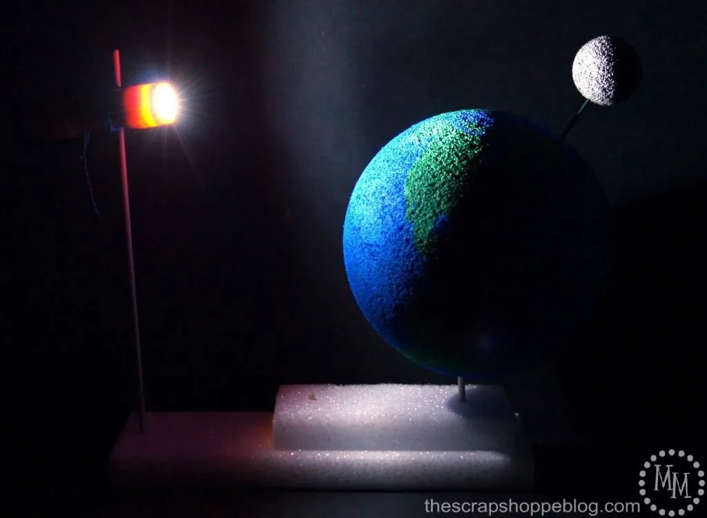 Looking for a science fair project? This moon phases experiment is a fun one to pull together!