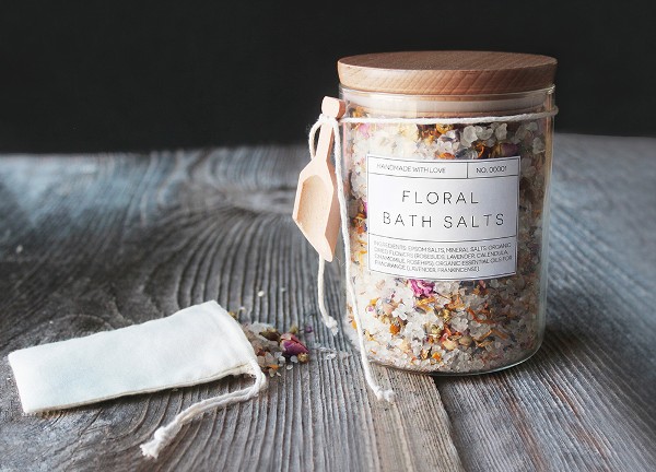 diy floral bath salts