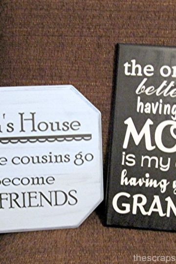 DIY a cute sign for Grandma for Mother's Day or Christmas! Great gift idea!