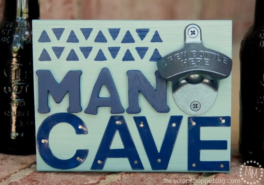 Man Cave Sign with Bottle Opener - perfect for Father's Day or Dad's birthday!