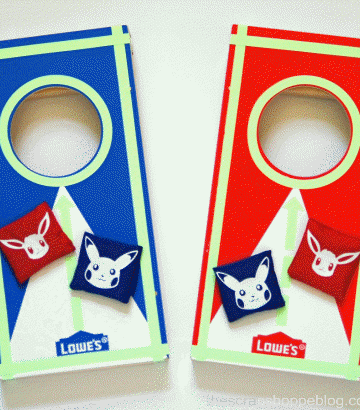Make this mini kids' cornhole game even more fun with glow in the dark vinyl!