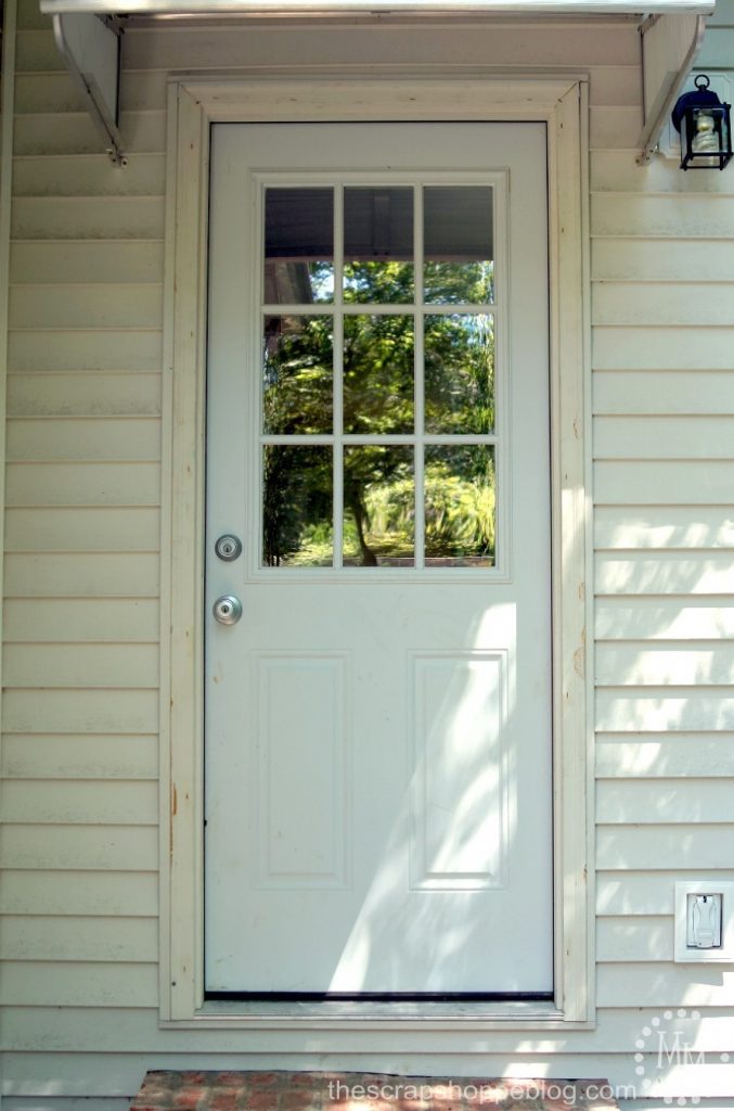 Painting a door black is a great way to achieve that farmhouse look!
