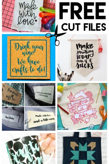 FREE crafty-themed cut files - they are great for decorating your craft space or gifting to a friend!