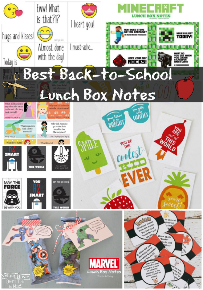 The BEST Back to School Lunch Box Notes