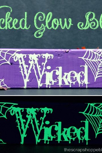 Glow in the Dark vinyl is perfect for creating Halloween decorations! Like this spookily fun Wicked Halloween sign!