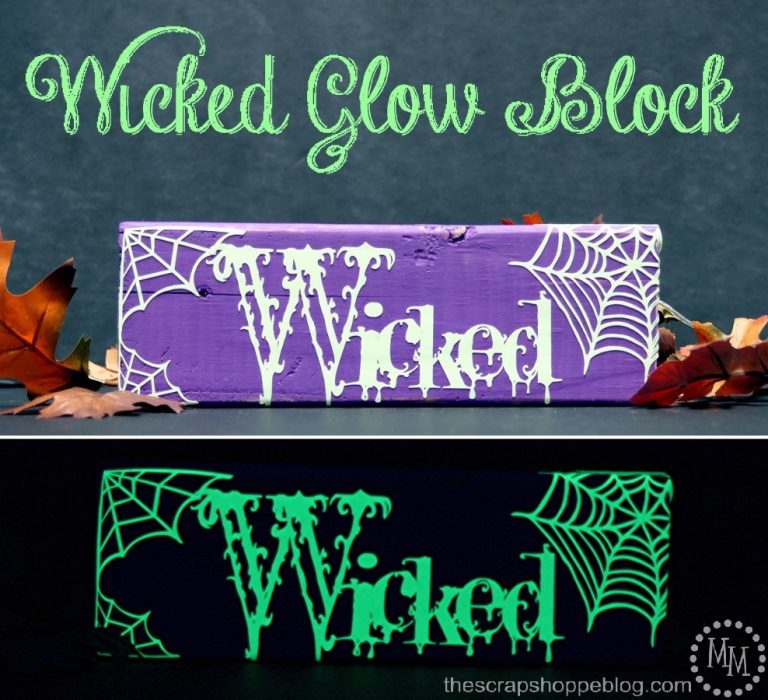 Glow in the Dark vinyl is perfect for creating Halloween decorations! Like this spookily fun Wicked Halloween sign!