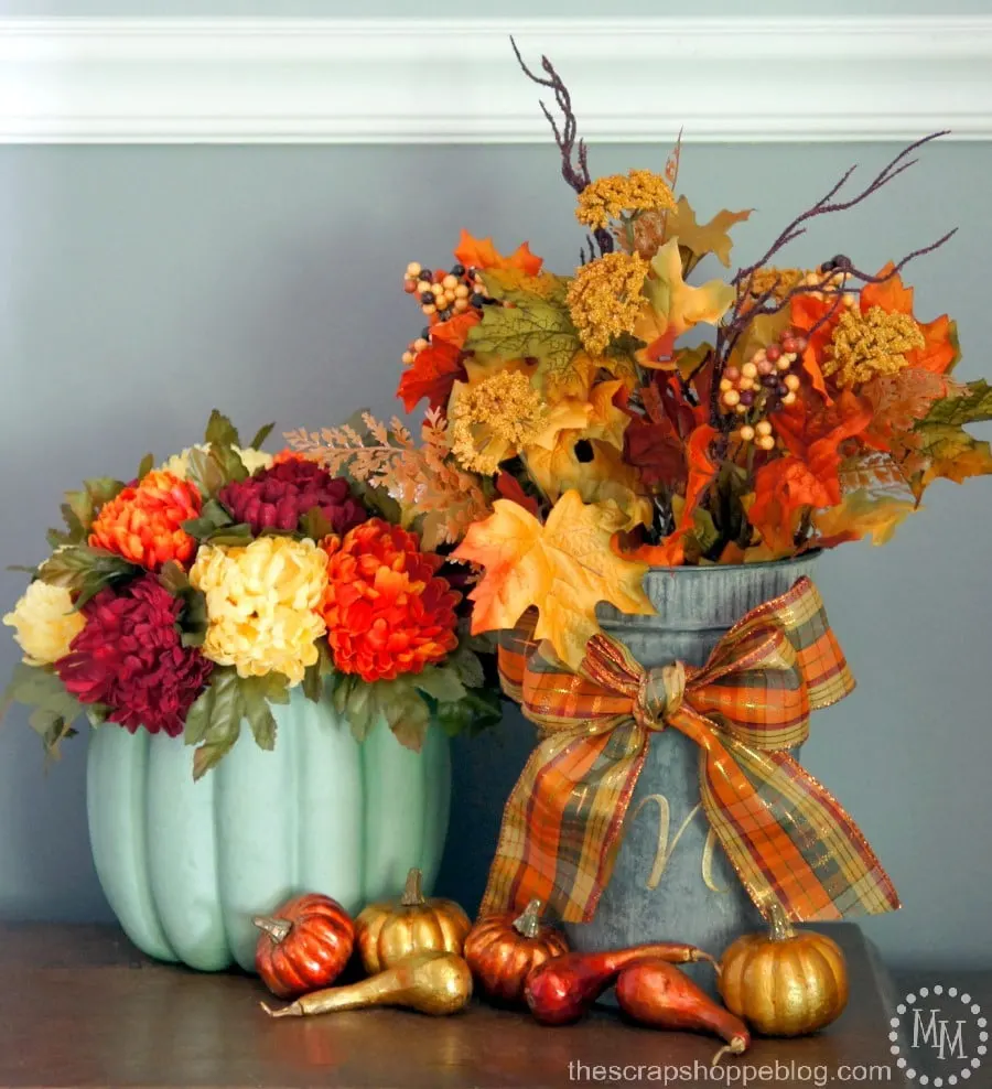 Create an easy fall farmhouse-style vignette in minutes!