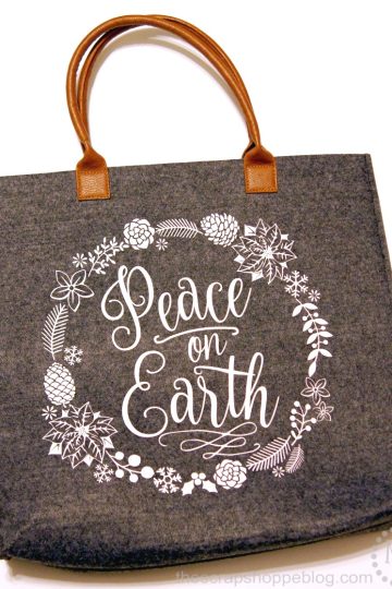 This FREE Peace on Earth SVG file looks adorable on just about anything and would be a great gift!