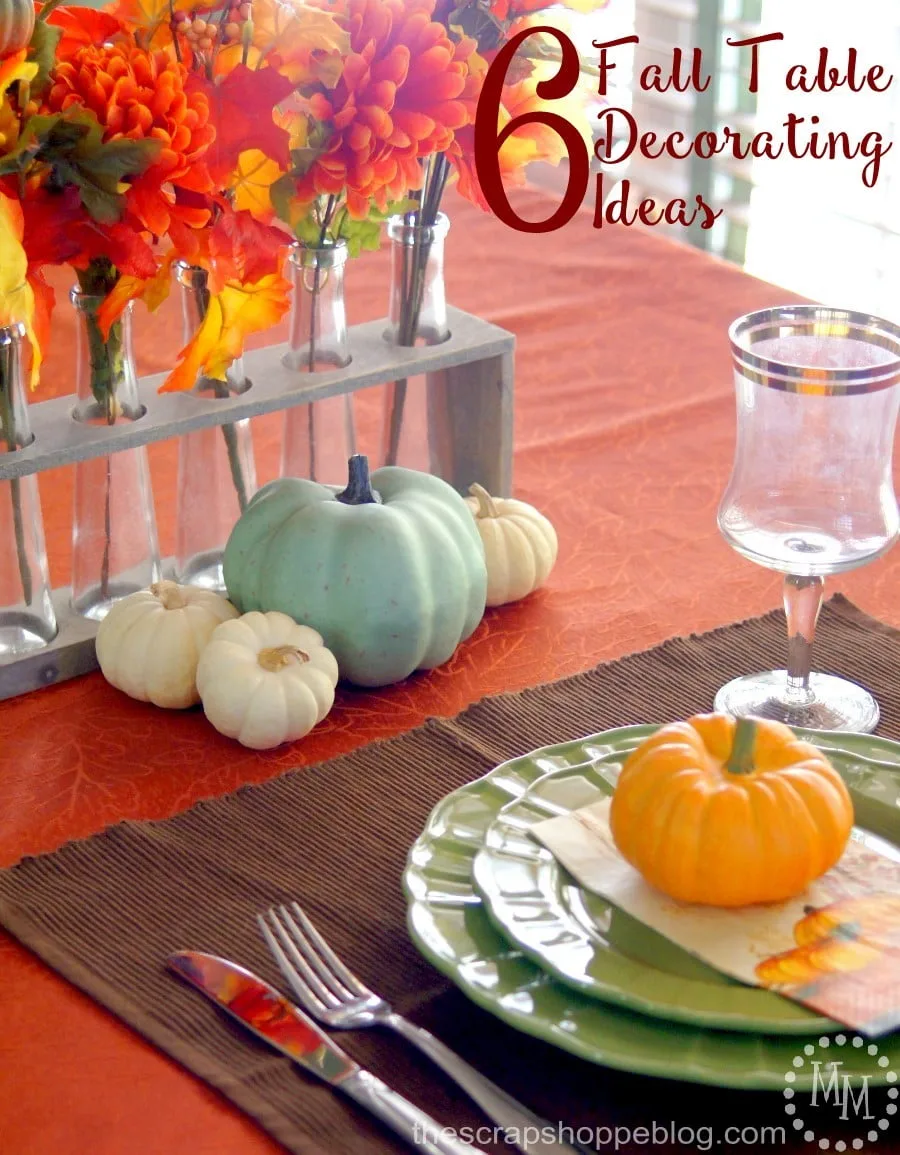 Need ideas to decorate your dining room table for fall? Try one of these 6 simple decorating ideas!