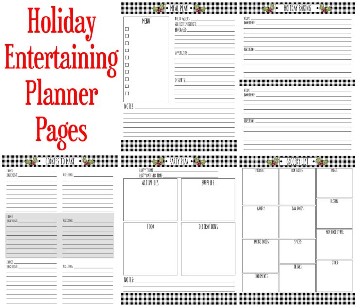 19 Holiday Planner FREE Printables - The Scrap Shoppe