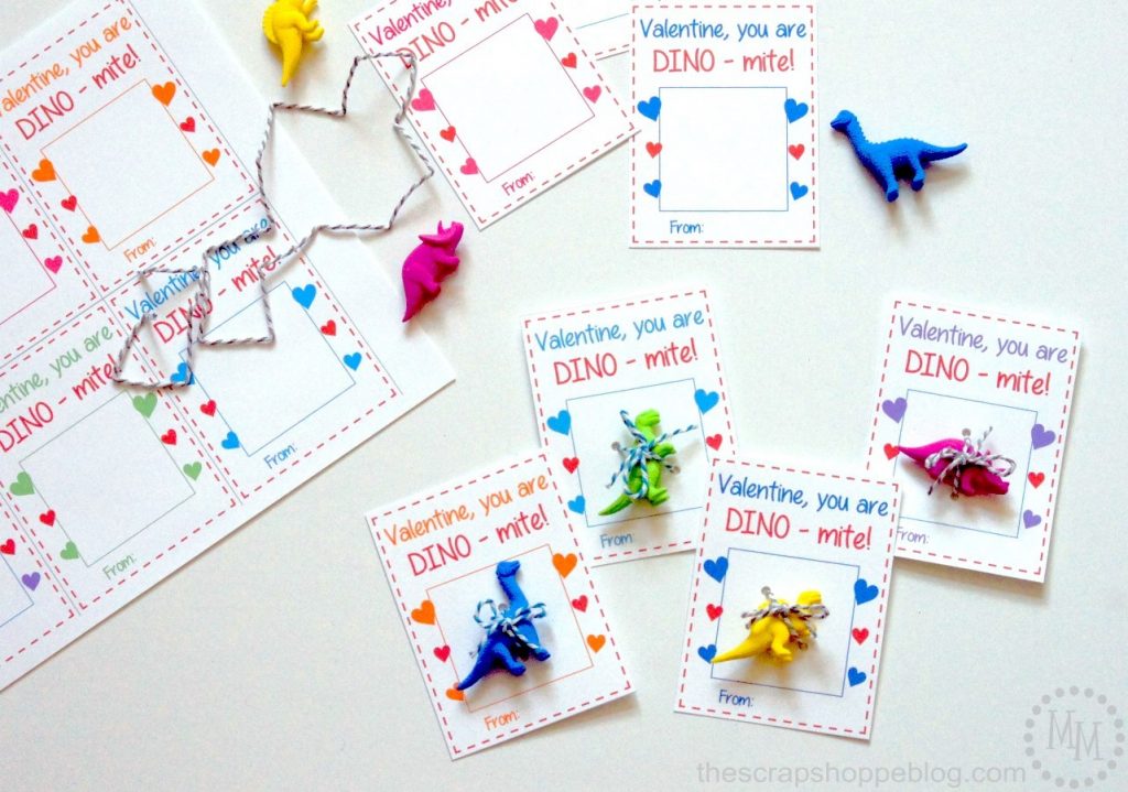 Print these dinosaur valentines just add a little toy dinosaur or dinosaur sticker!