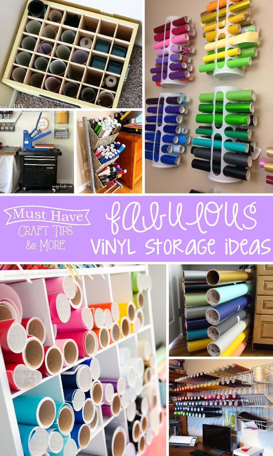 Whether you have a large stash or small, get your vinyl organized with these fabulous ideas!
