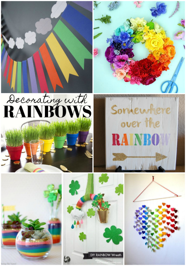 Get ready to decorate for St. Patrick's Day with some fun rainbow home decor projects!