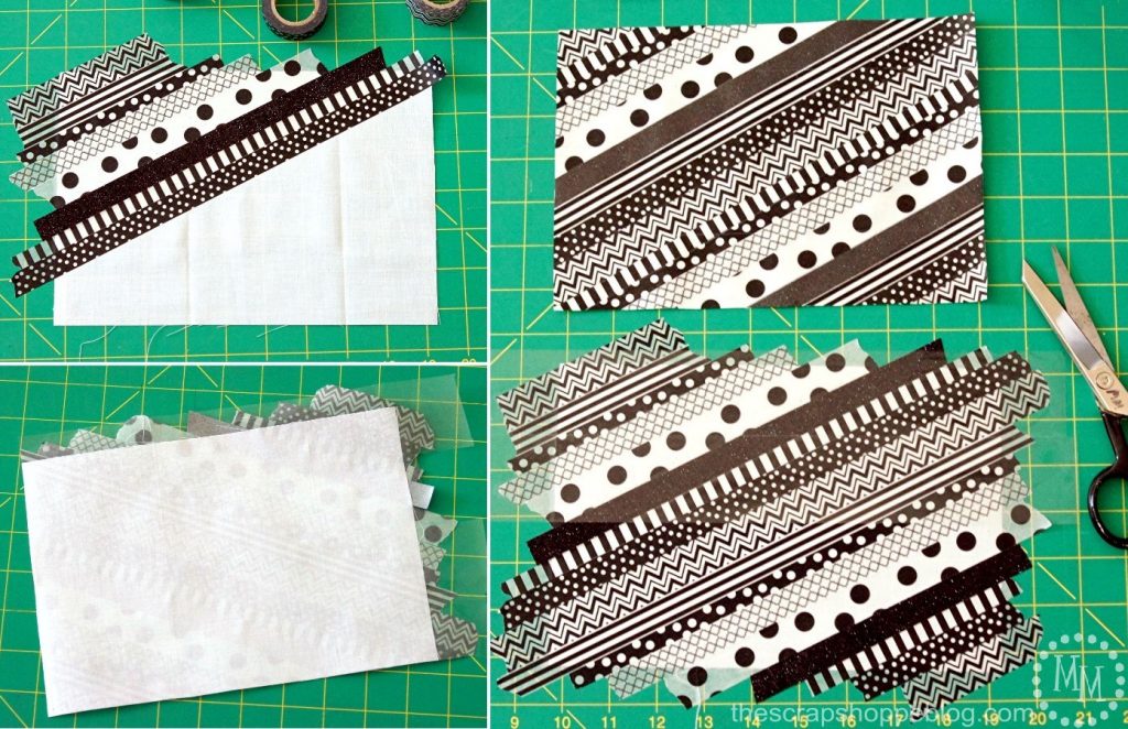 Make a unique zipper pouch using your favorite washi tapes!