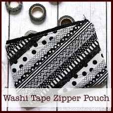 washi tape zipper pouch