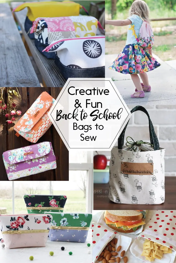 These Creative and Fun Back to School Bags to Sew are just what you need to get ready for school!