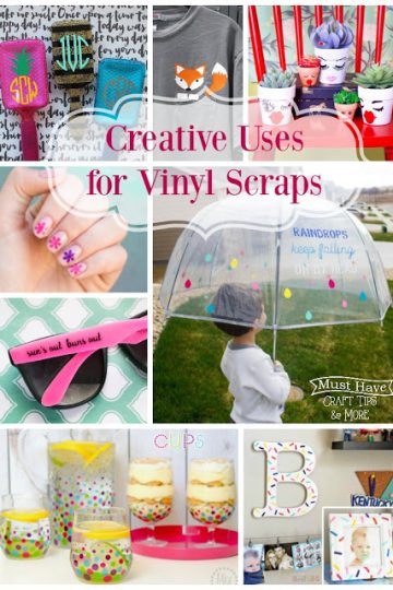 Don't throw away those vinyl scraps! There are SO many projects you can make with them!