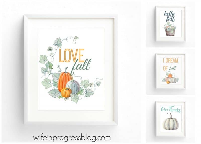 Dress up your home the EASY way with these FREE fall home decor prints!