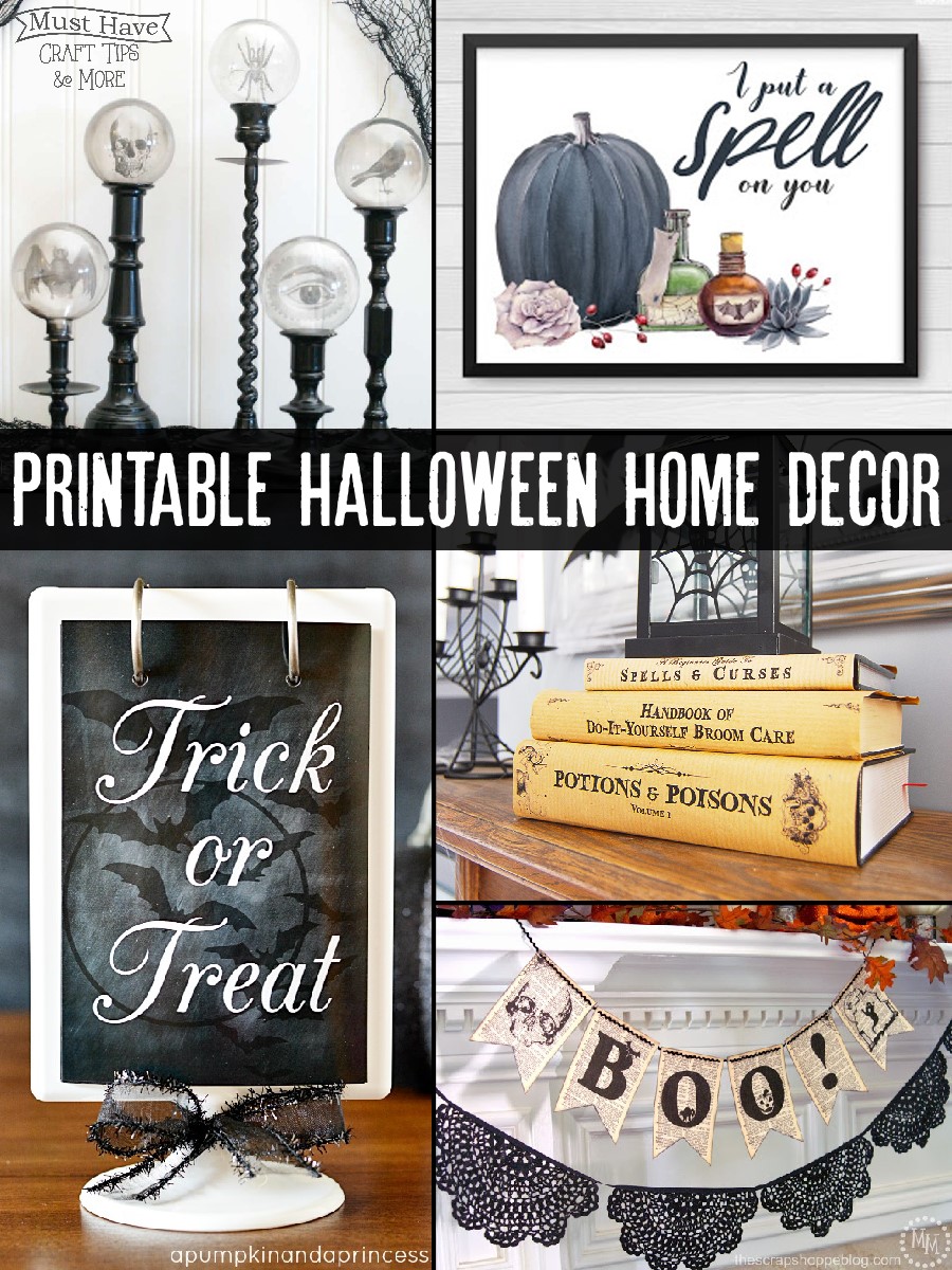 Dress up your home the EASY way with these printable Halloween home decor ideas!