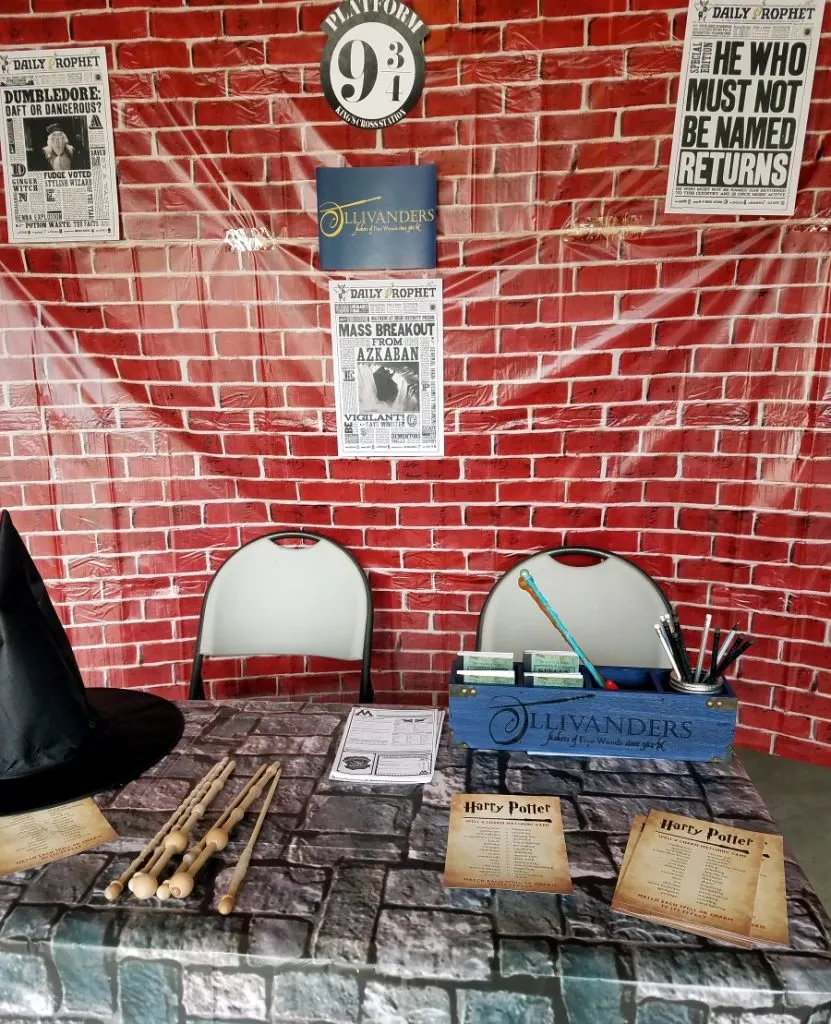 Ideas to include Ollivander's Wand Shop in your next Harry Potter party!