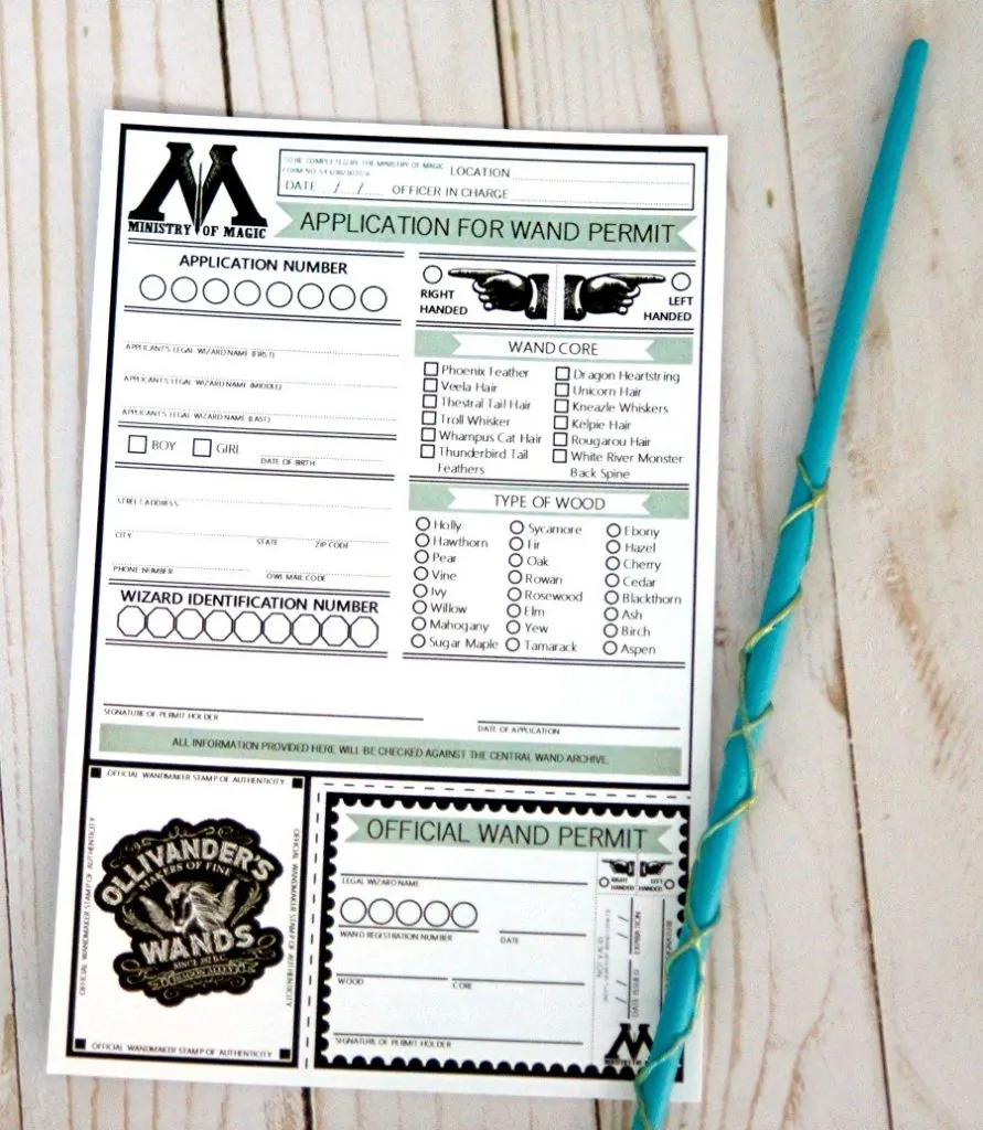 Wand Shop printables for your next Harry Potter party!