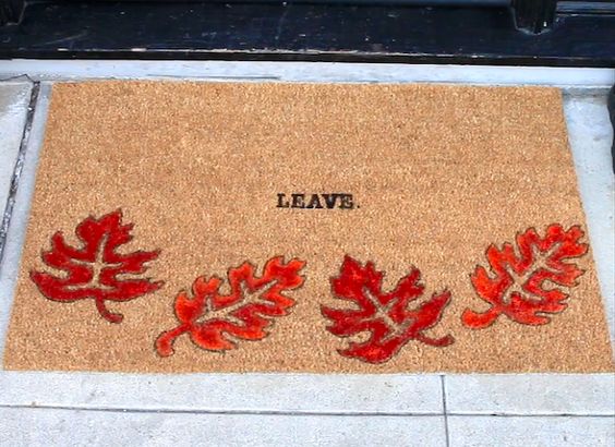 DIY Fall Doormats to dress up your front porch!