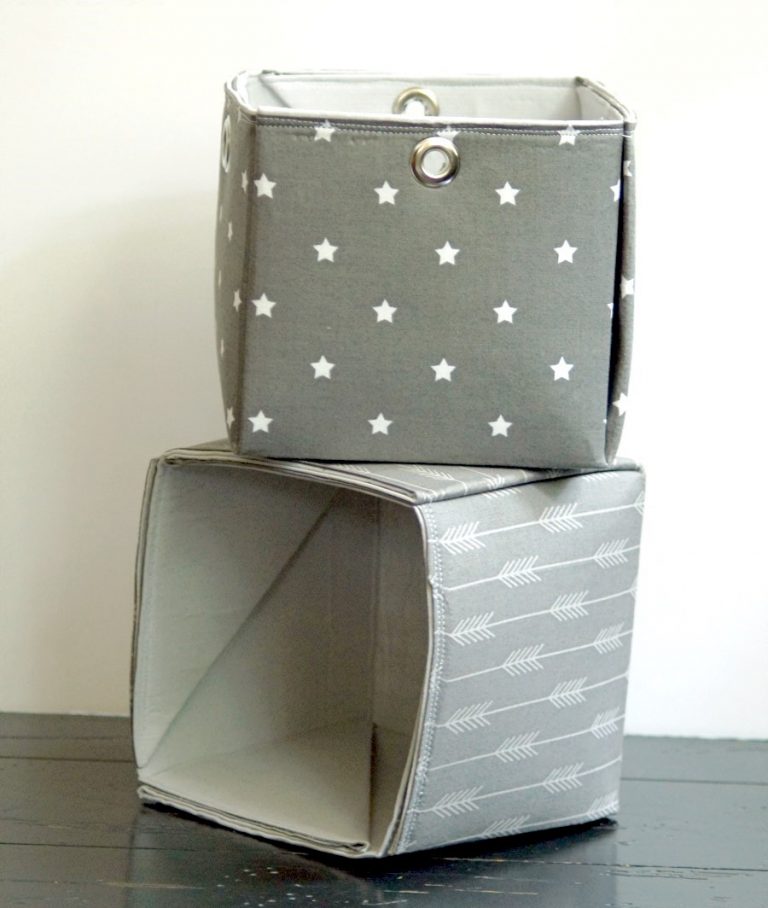This storage DIY fabric box project is super easy to make, can be made in various sizes, and requires minimal sewing.