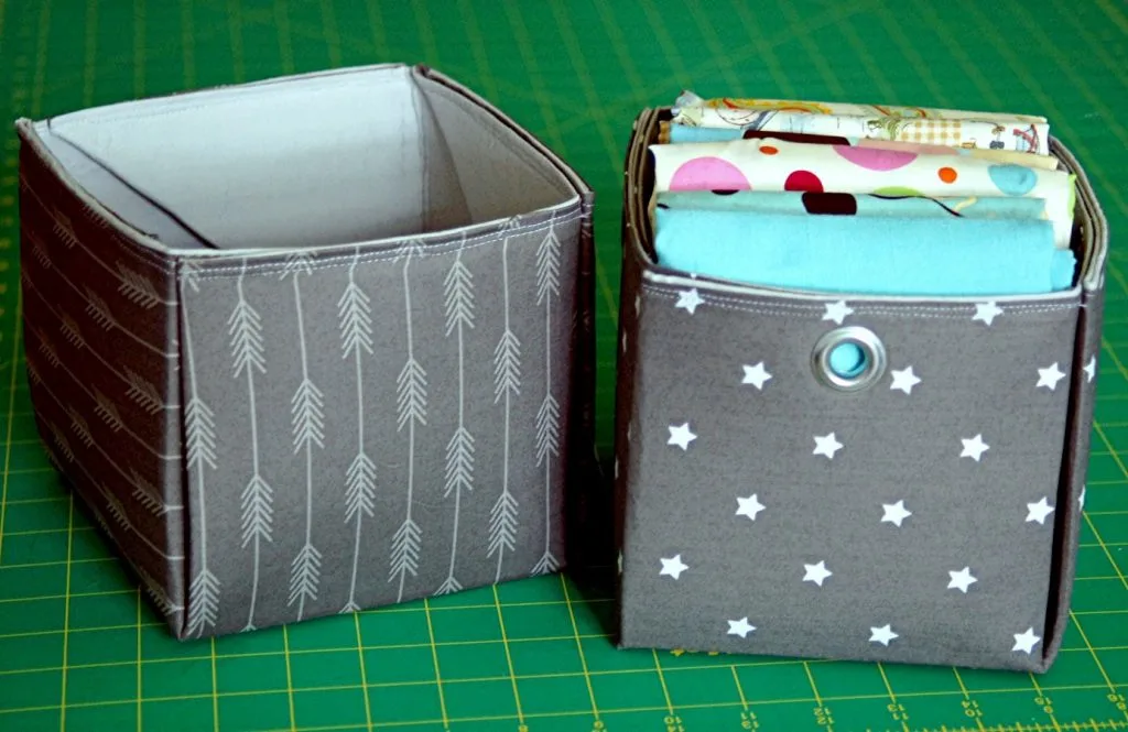 This storage DIY fabric box project is super easy to make, can be made in various sizes, and requires minimal sewing.