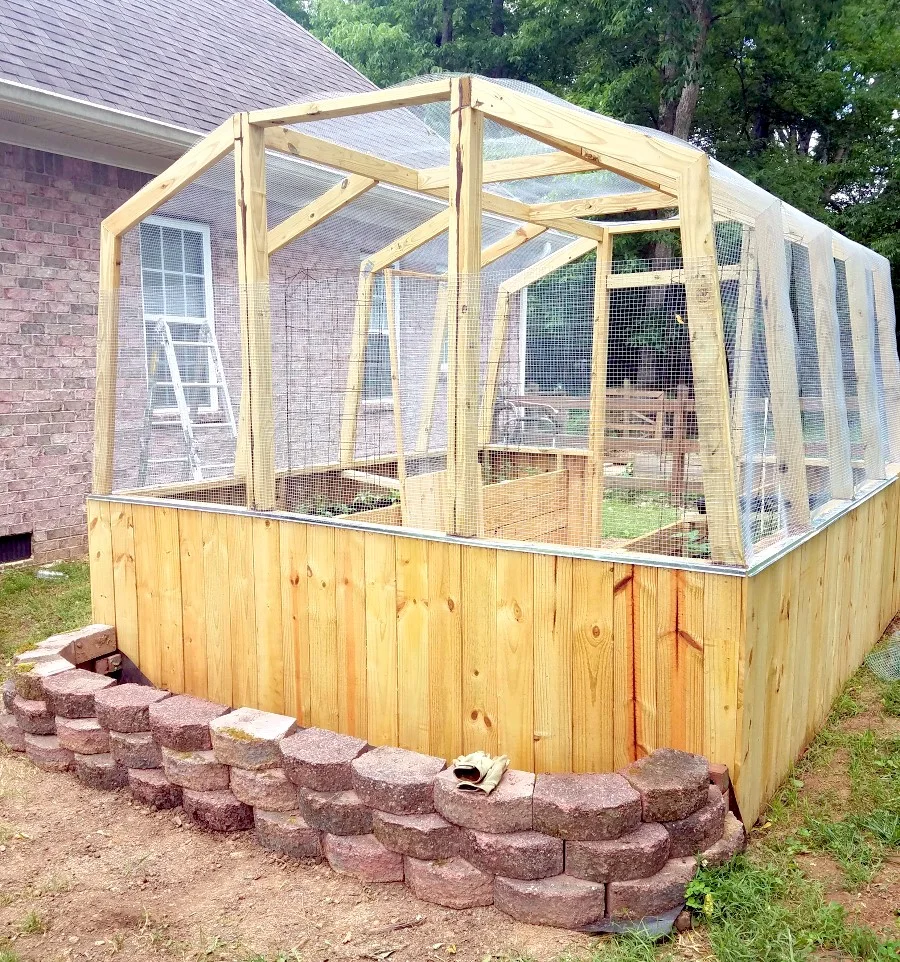 Don't let critters in your garden get you down, build an enclosed garden greenhouse to keep them out!