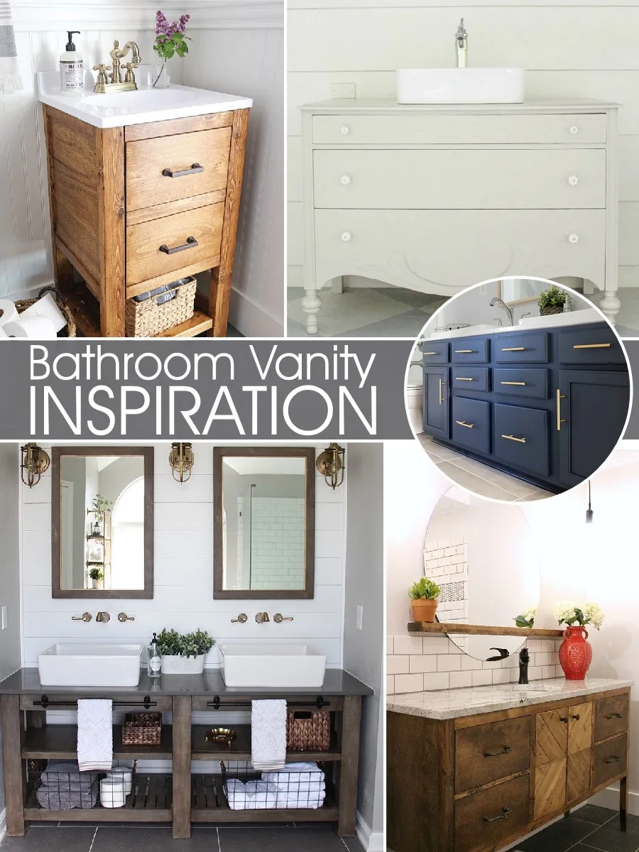 Bathroom makeover don't have to be expensive. Start with a fun bathroom vanity update!