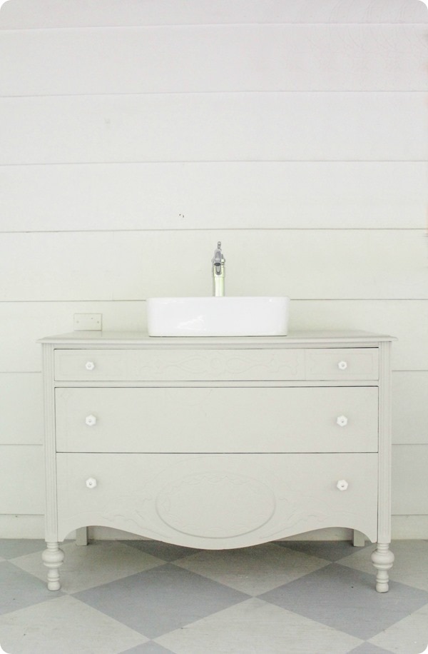 Bathroom makeover don't have to be expensive. Start with a fun bathroom vanity update!
