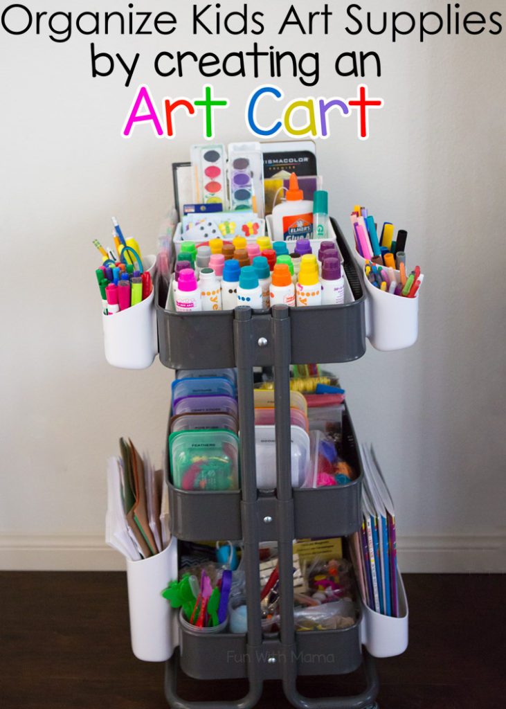 Create an art station in your playroom, even if the space is small!