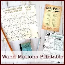 Harry Potter Wand Motions Printable