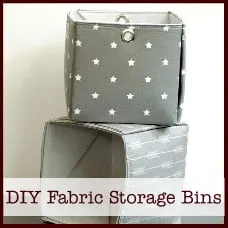 diy fabric storage bins