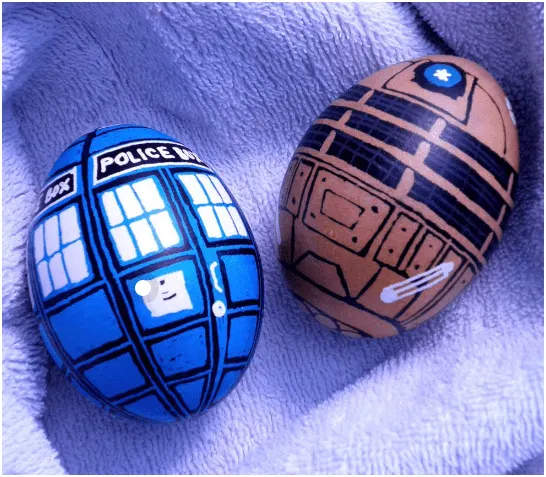 Dr. Who Dalek and Tardis Easter Eggs