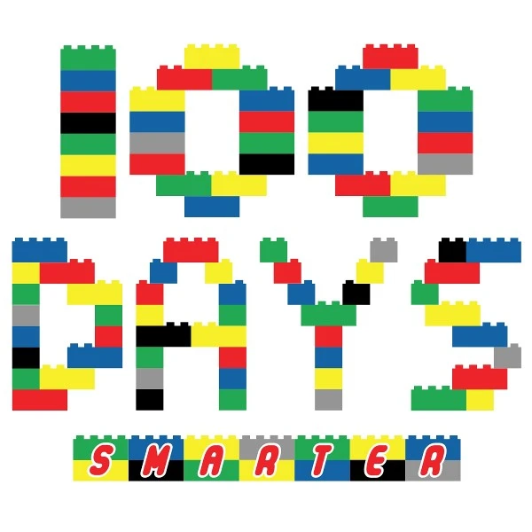 100 days smarter lego free svg cut file